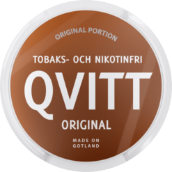 Qvitt Original är ett nikotin- och tobaksfritt alternativ för dig som söker ett hälsosammare val utan att kompromissa med smak och upplevelse.