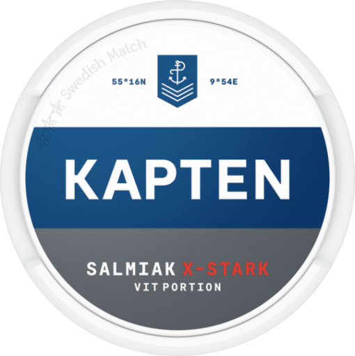 Kapten Salmiak Vit Portion Extra Stark